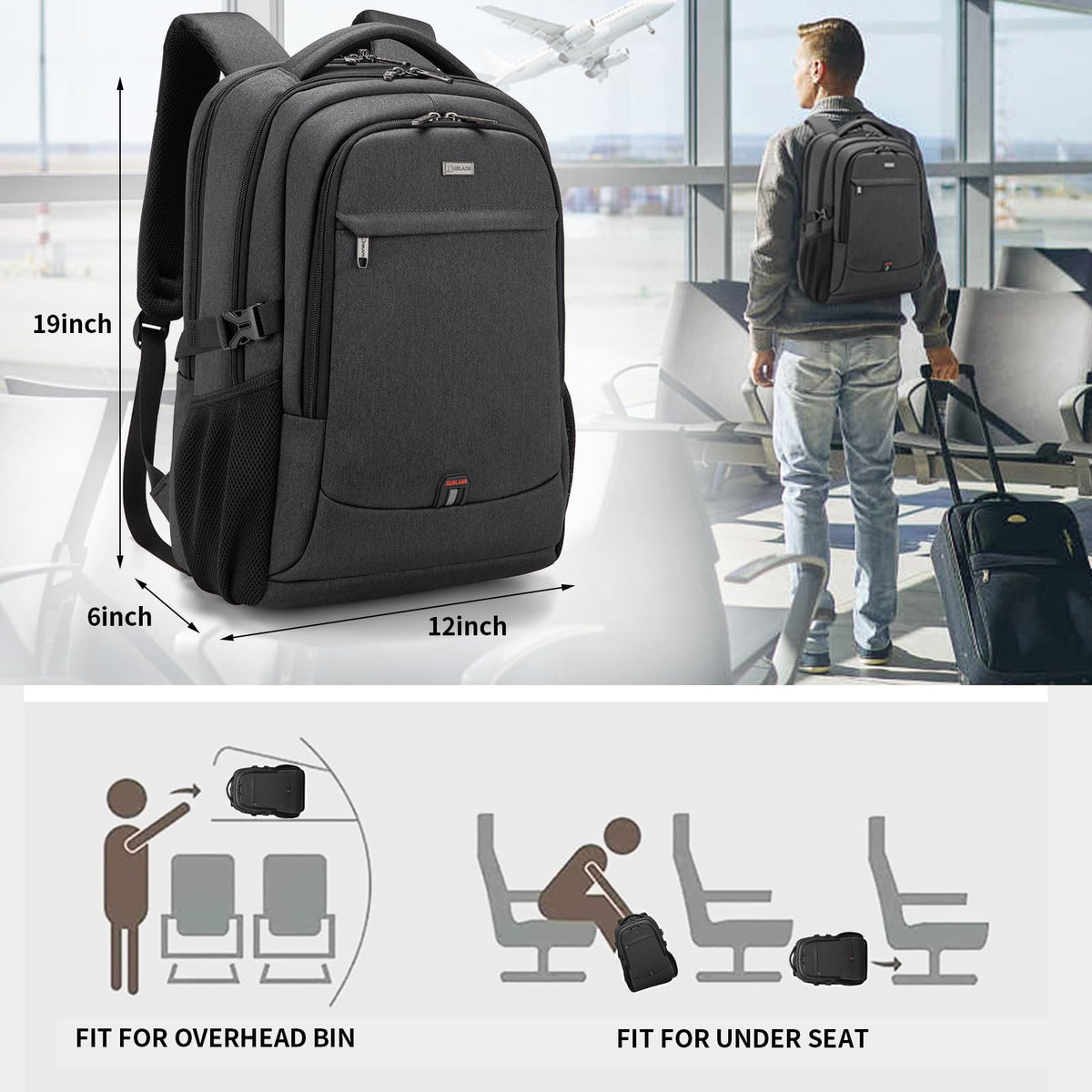 17 inch Travel Laptop Backpack C46679