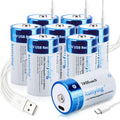 8 Pack Rechargeable Lithium D Cell Batteries K3940