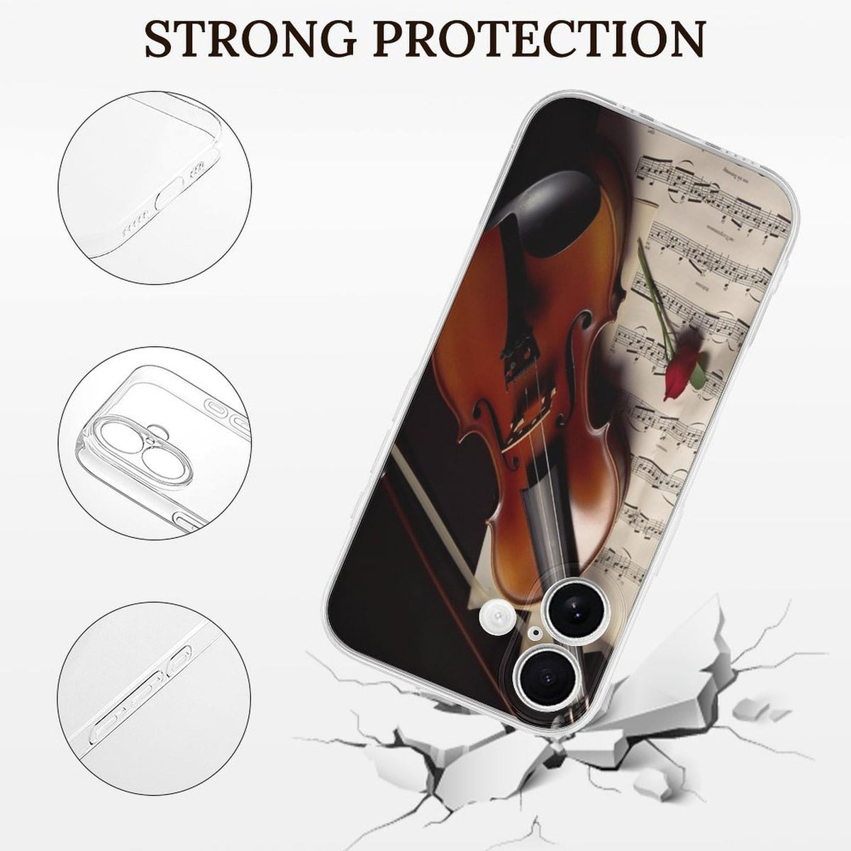iPhone 17 Slim Shockproof Transparent Case J73640