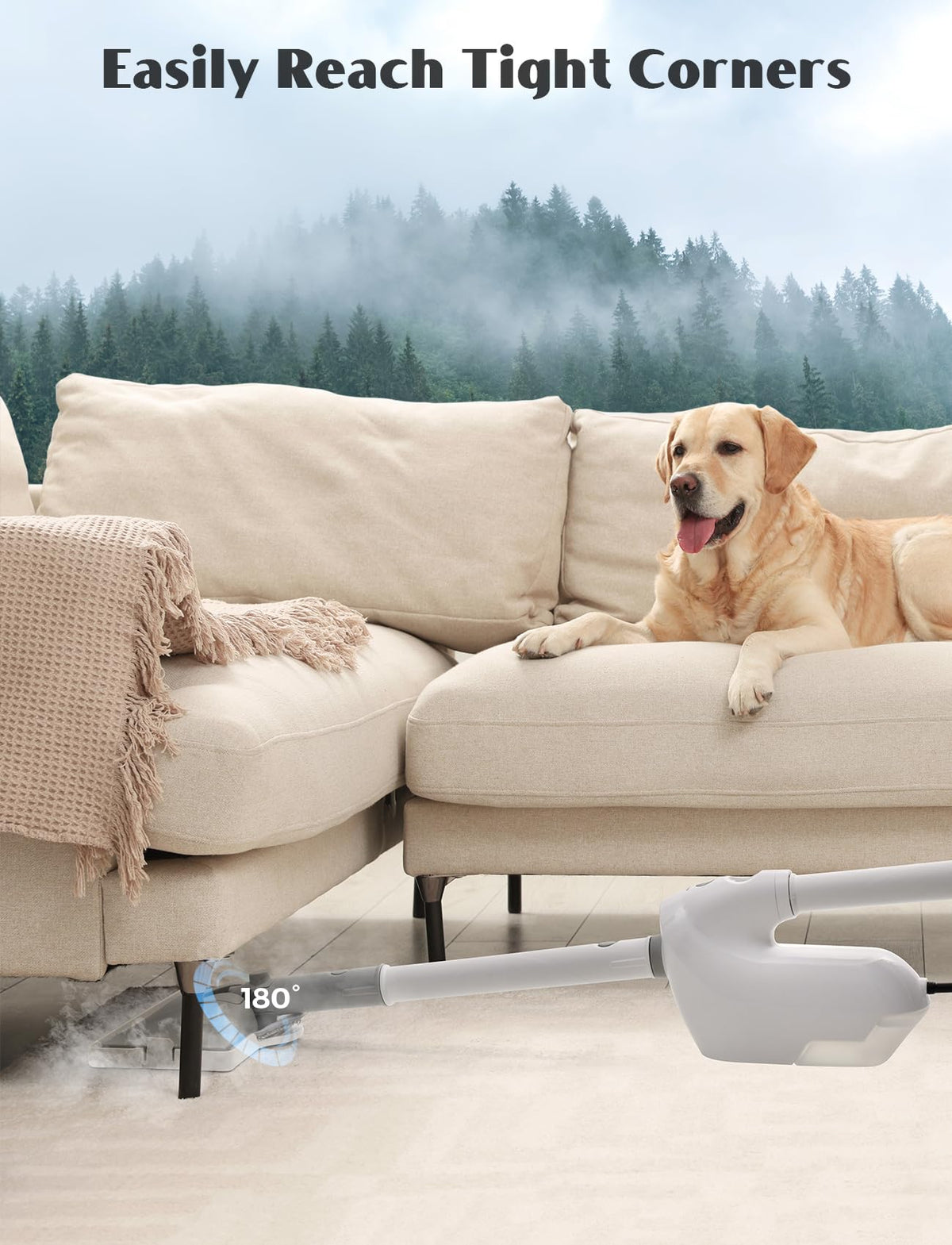 10-in-1 Steam Mop with Detachable Handheld Steamer Z8299