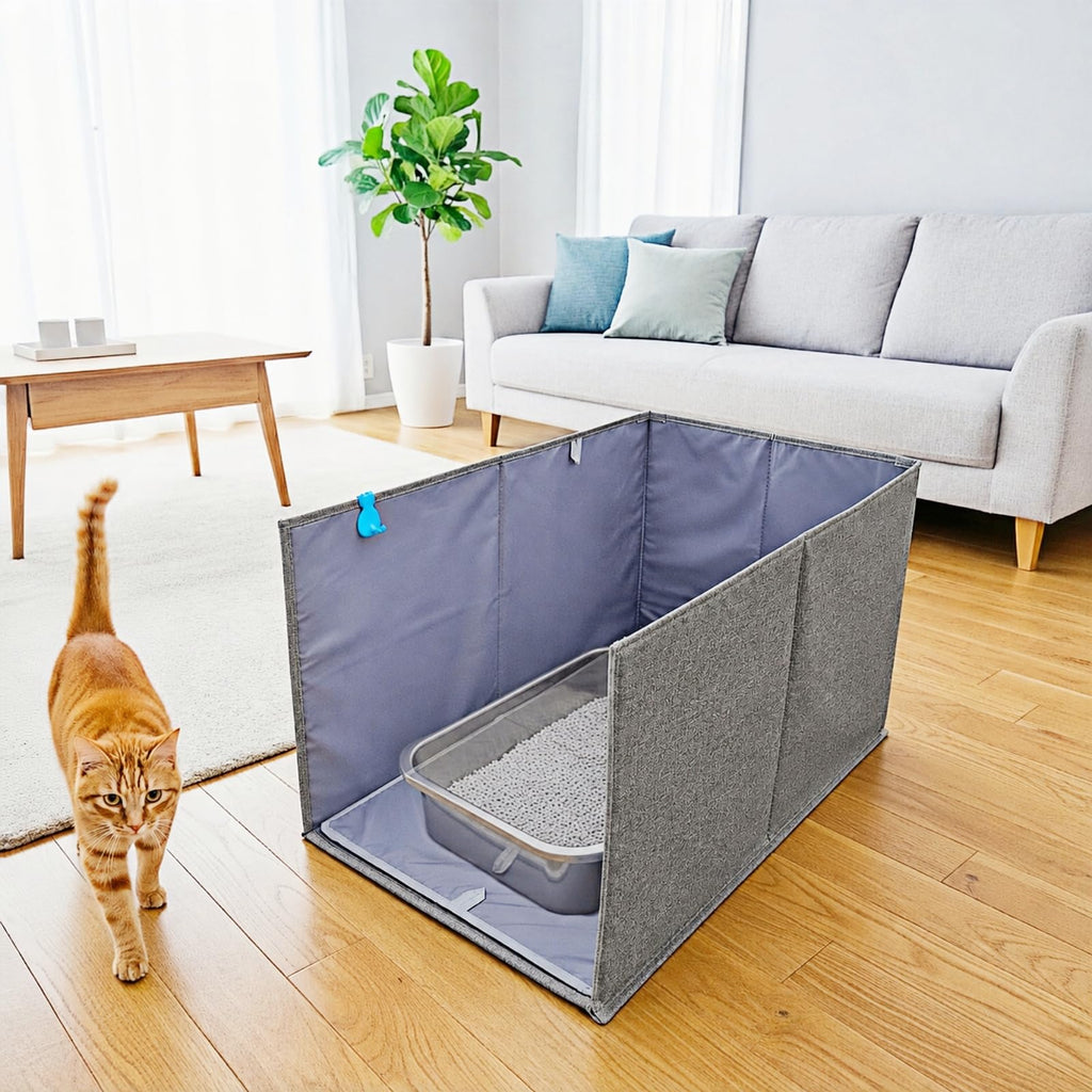 Extra Large Open Top High Sided Cat Litter Box Enclosure V884