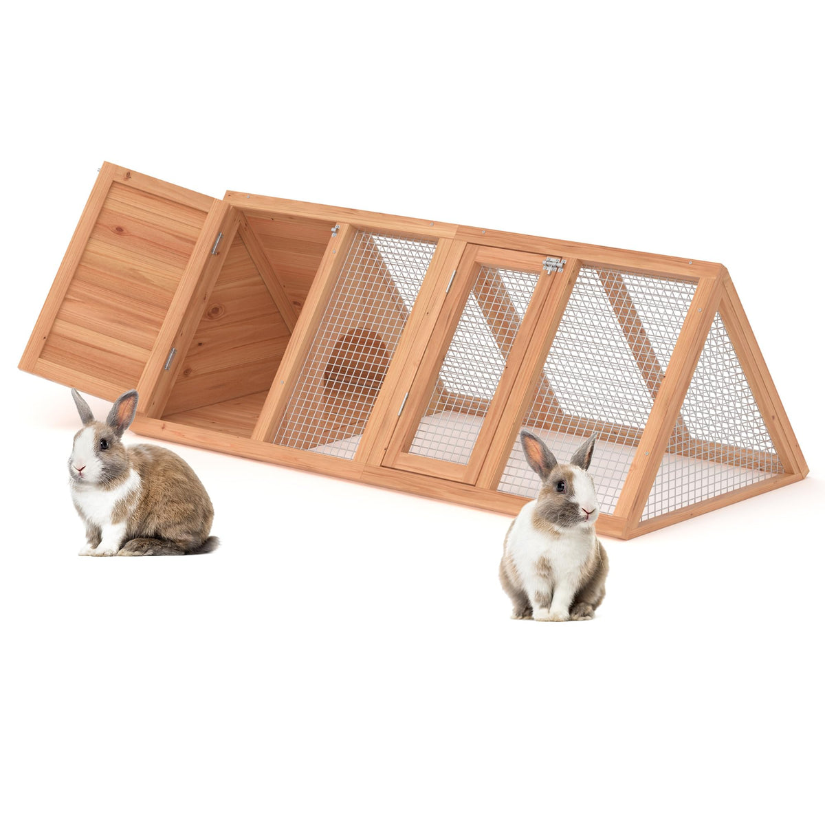 A-Frame Rabbit Hutch with Run Cage K987244