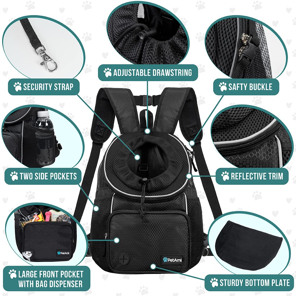Adjustable Dog & Cat Carrier Backpack, Black H569