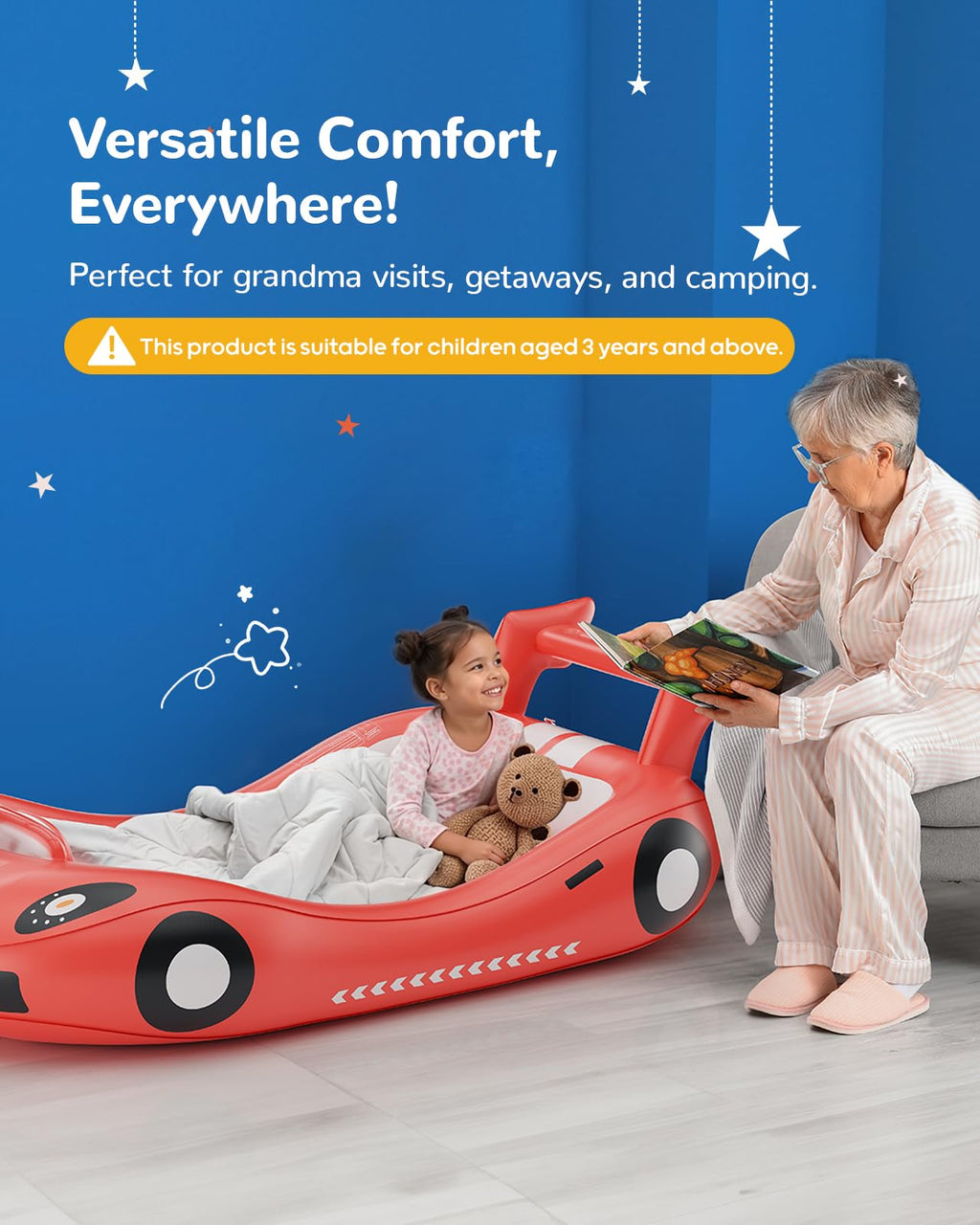 Inflatable Toddler Travel Bed with Electric Pump L62957