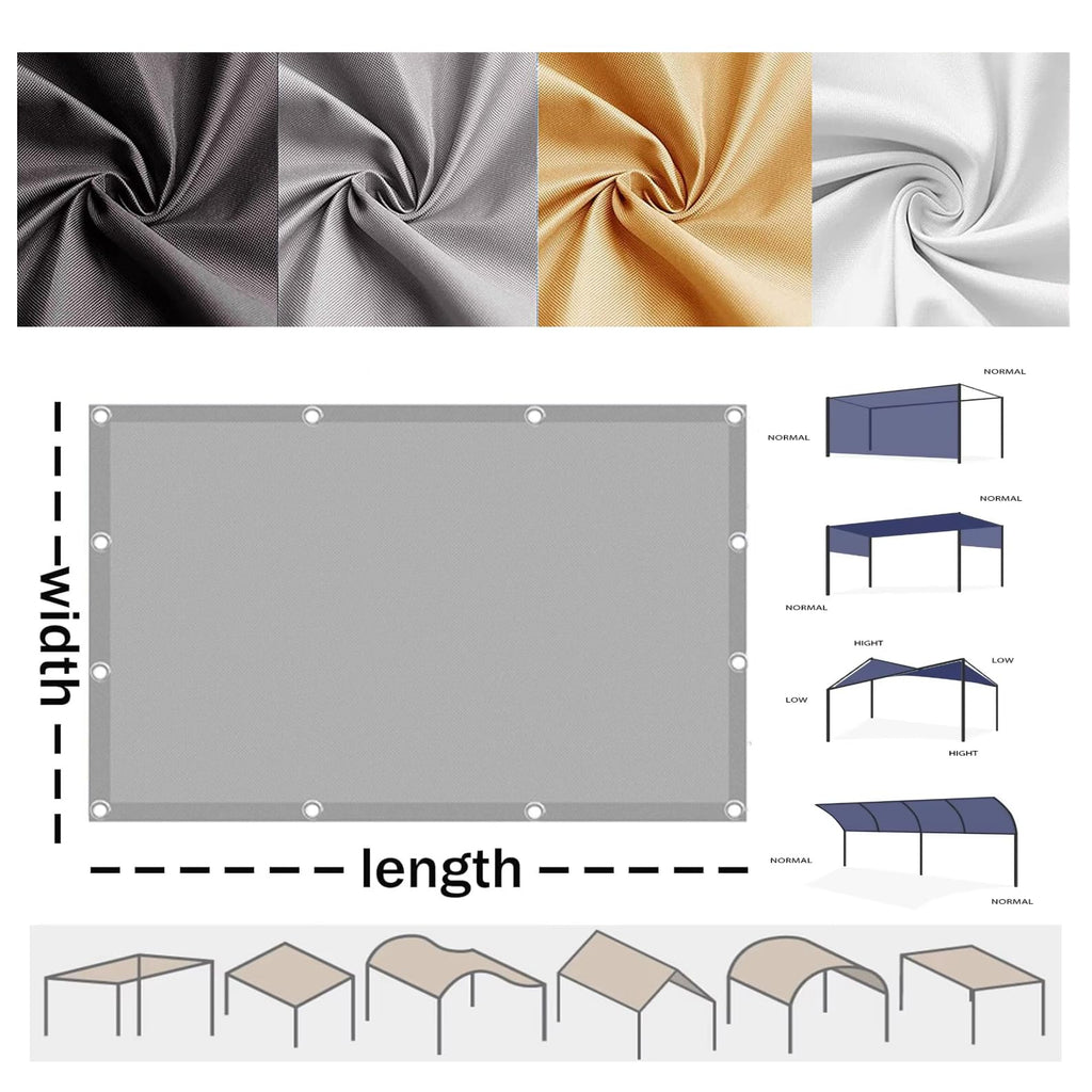 Light Gray 3.3′x3.3′ Waterproof UV Resistant Privacy Screen A971