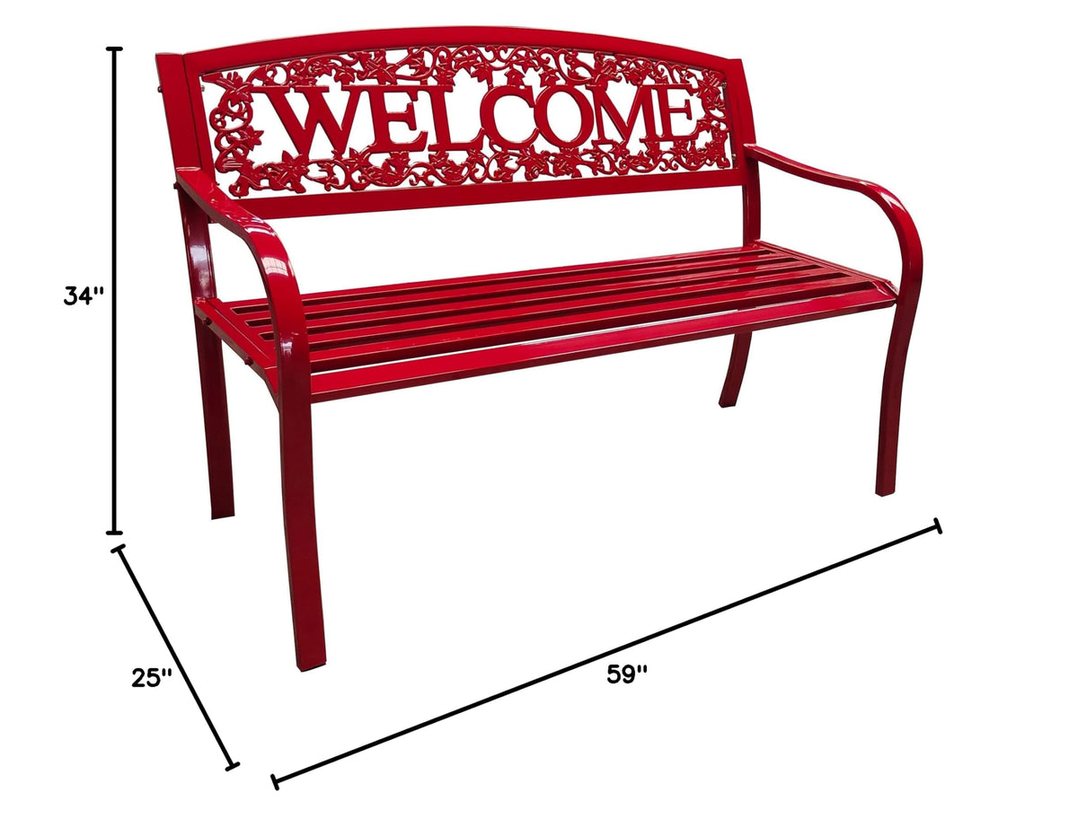Metal Welcome Bench G31597