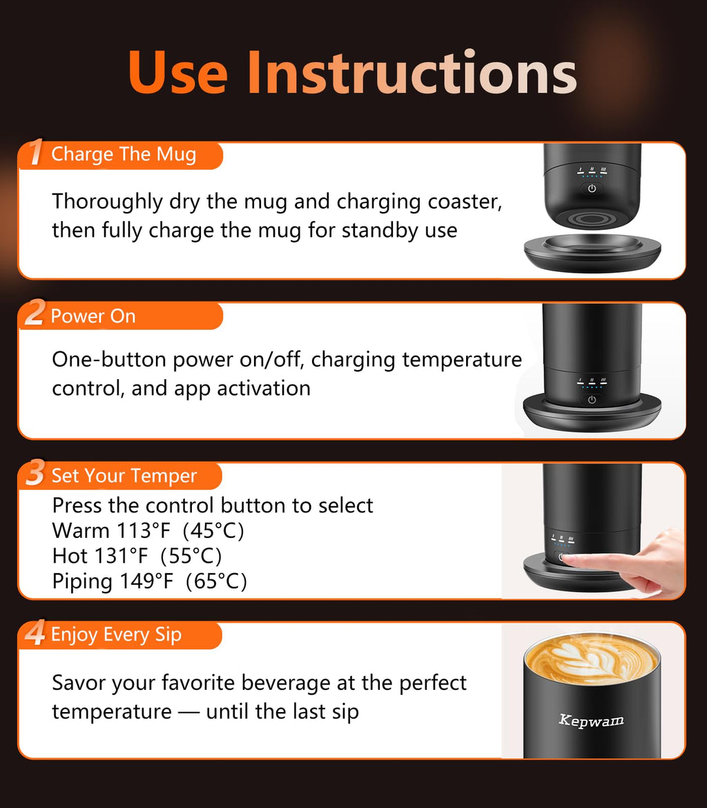20oz Leak-Proof Self-Heating Travel Mug V3607