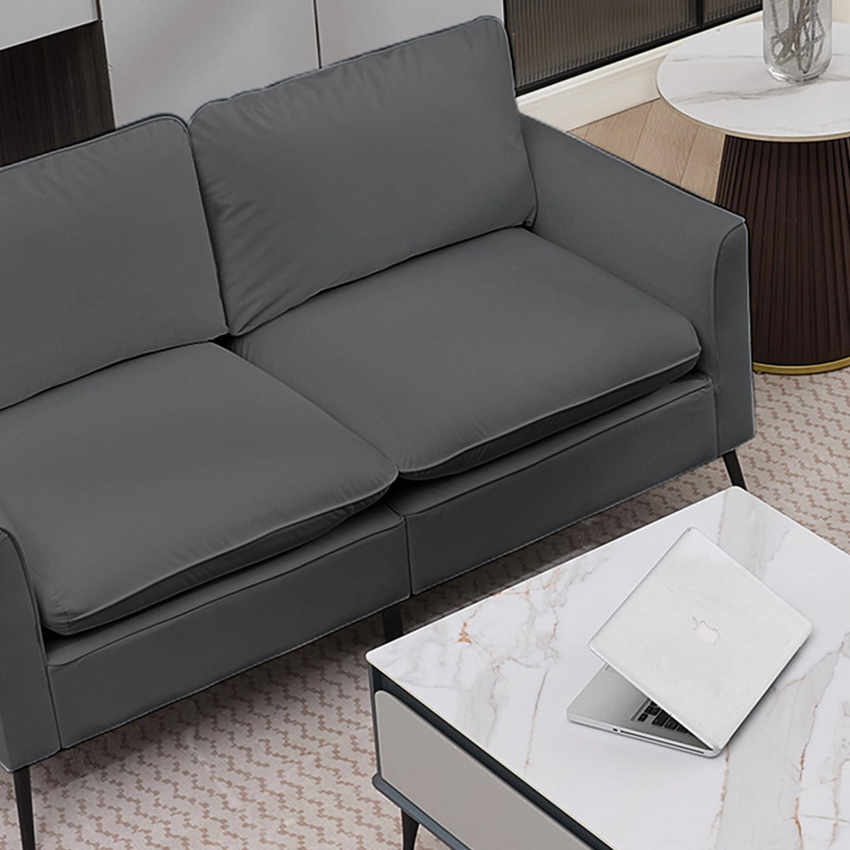 Light Gray 2 Seater Loveseat Sofa X7422