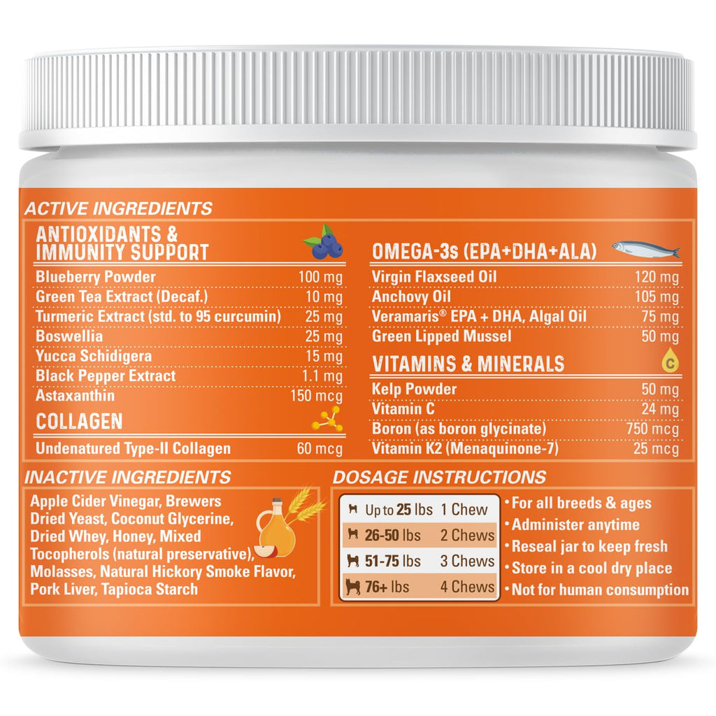 Hip and Joint Supplement for Dogs 90 Ct Soft Chews F656