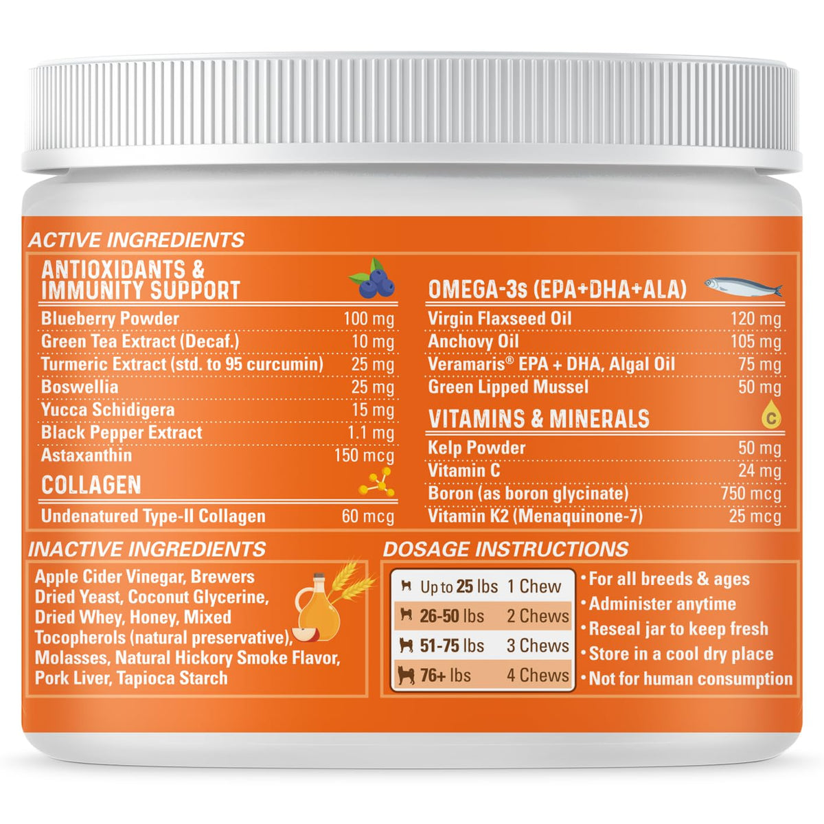 Hip and Joint Supplement for Dogs 90 Ct Soft Chews F656