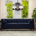 Dark Navy Blue Performance Velvet Tufted Sofa K5042