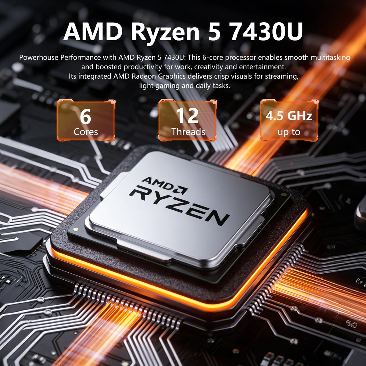 17.3" FHD Laptop, 16GB RAM, 512GB SSD, AMD Ryzen 5, Windows 11 Home, Silver L87685