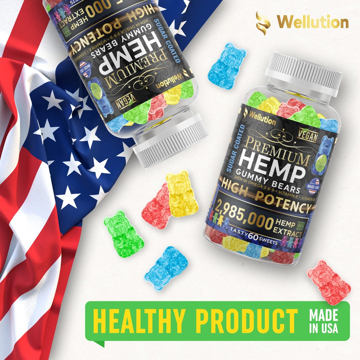 Sugar-Coated Hemp Gummies 2,985,000 MCG 60ct F751