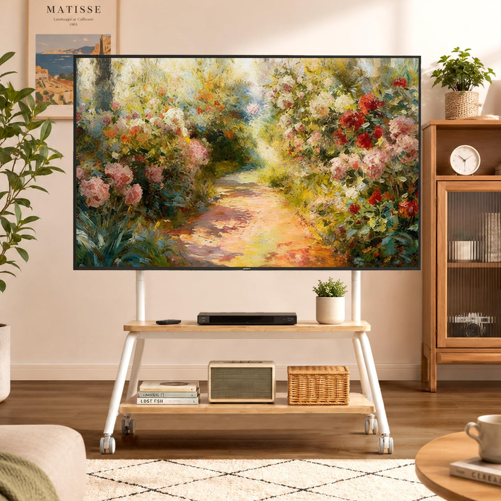 Mobile TV Stand on Wheels for 32-75 Inch TVs W18775