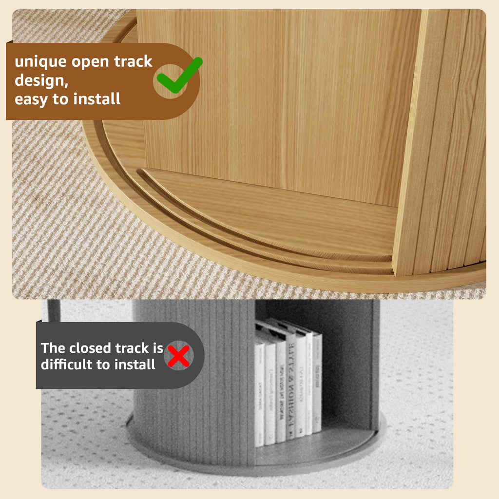 31.5 inch Round Dining Table with 2-Layer Storage Shelf D22476