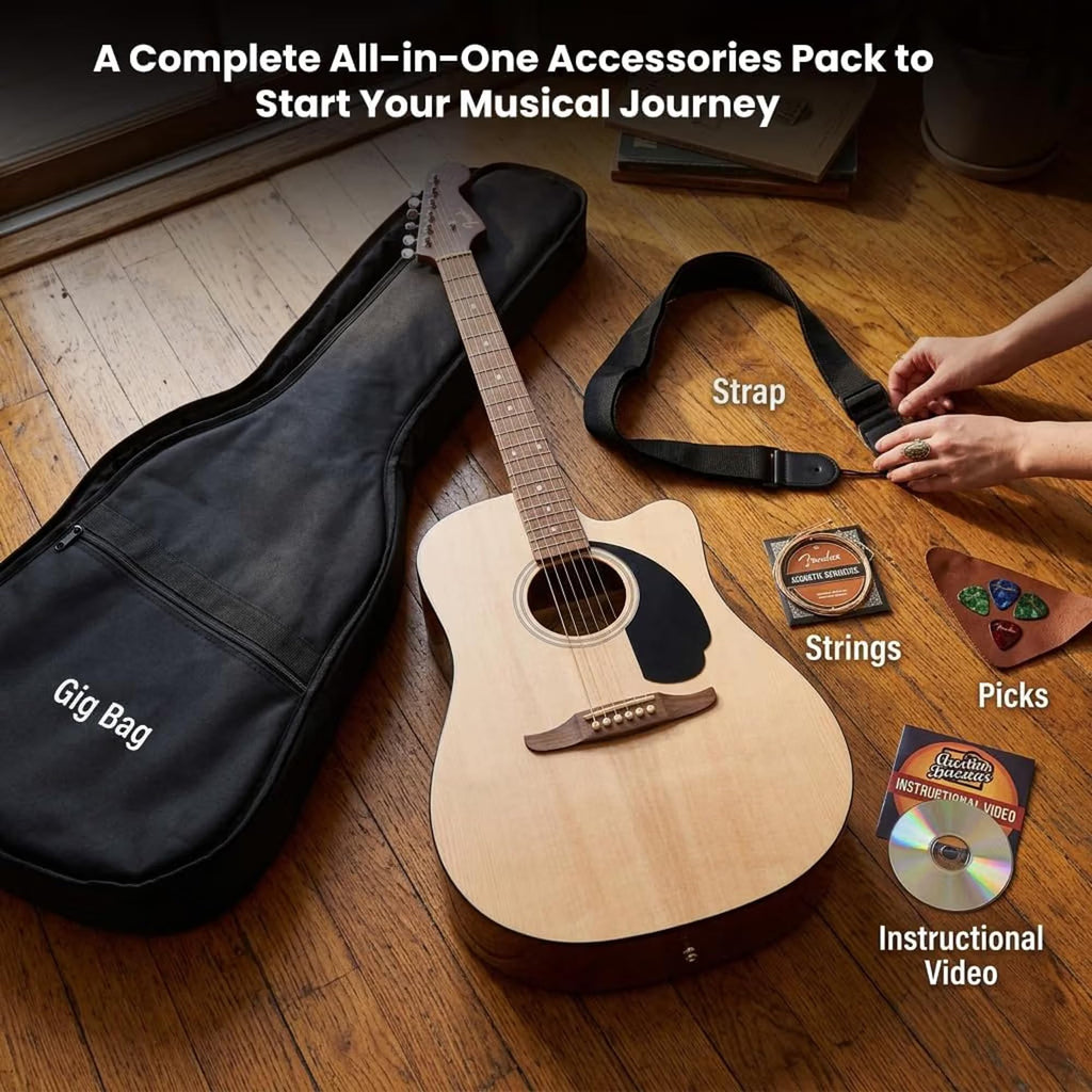 Natural Acoustic-Electric Guitar D2014