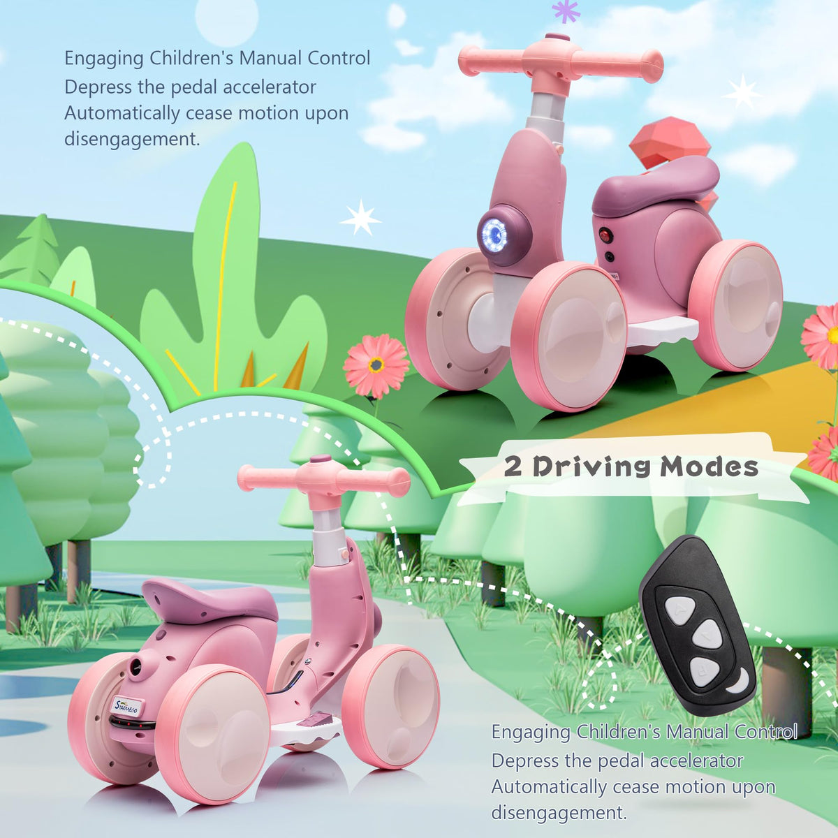 Electric Baby Balance Bike with Bubble Machine J34474