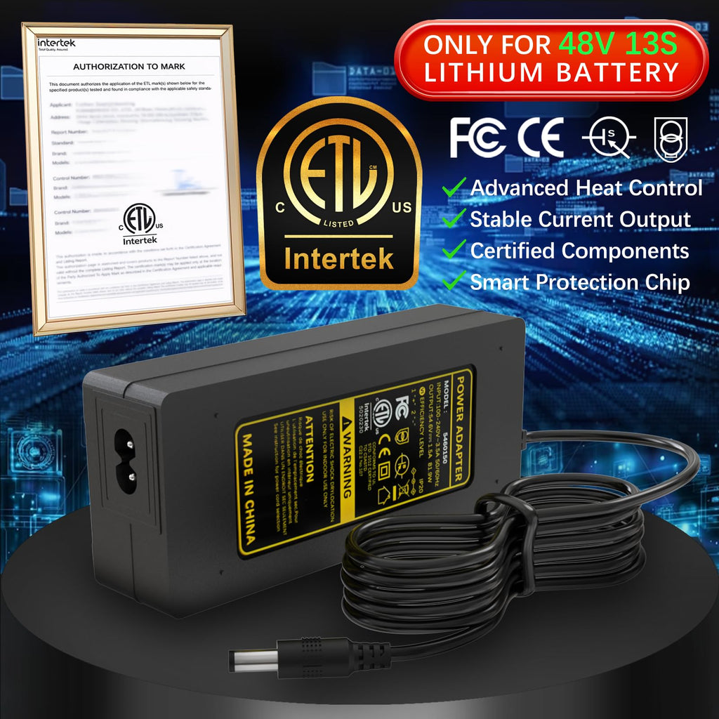 54.6V 2A Electric Bike & Scooter Charger K8793