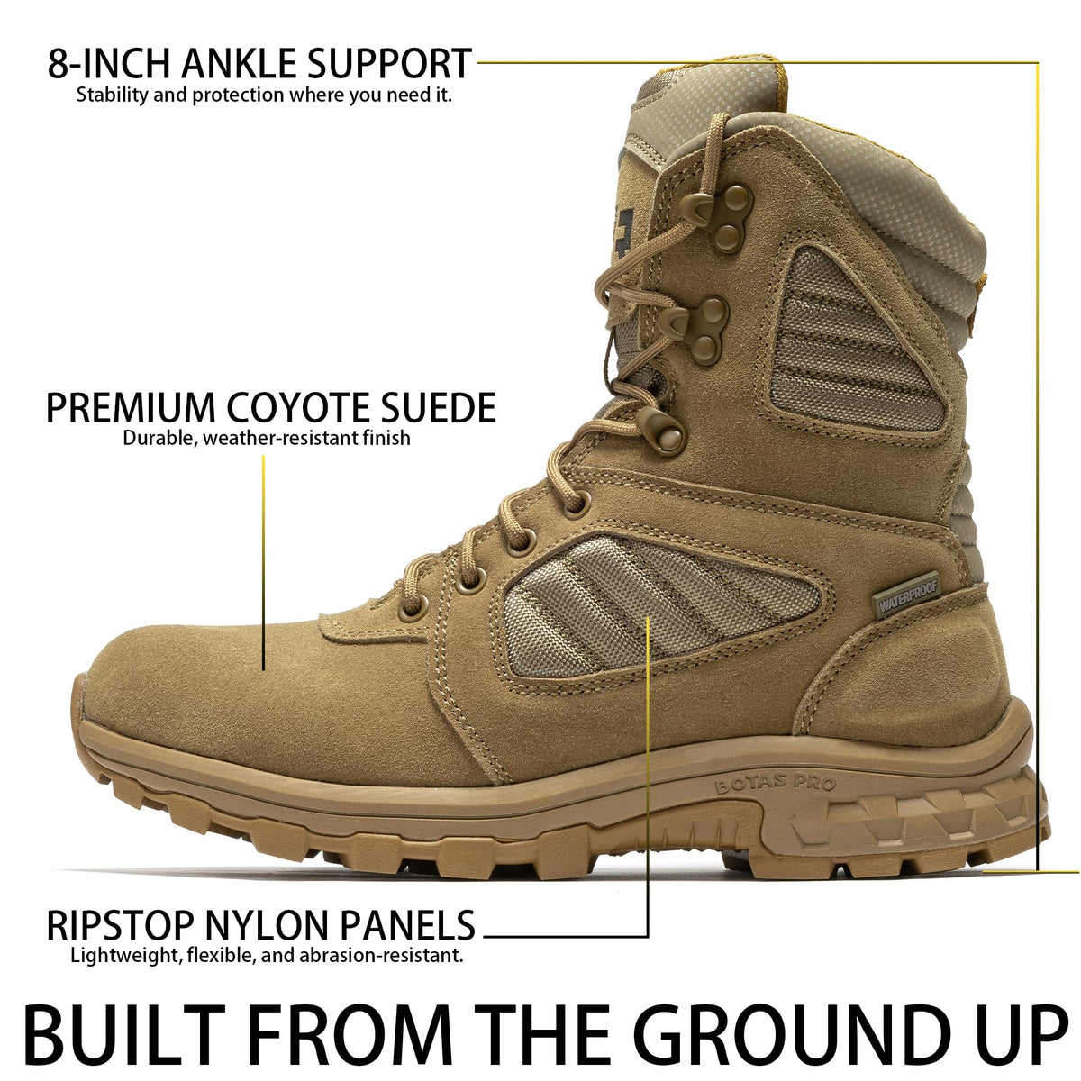 8-Inch Waterproof Military Tactical Boots J79353
