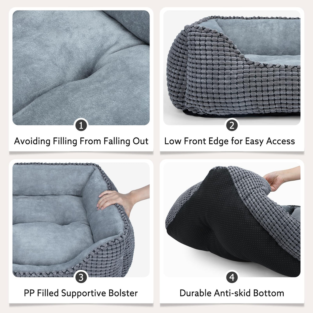 Rectangle Washable Calming Dog Bed N391