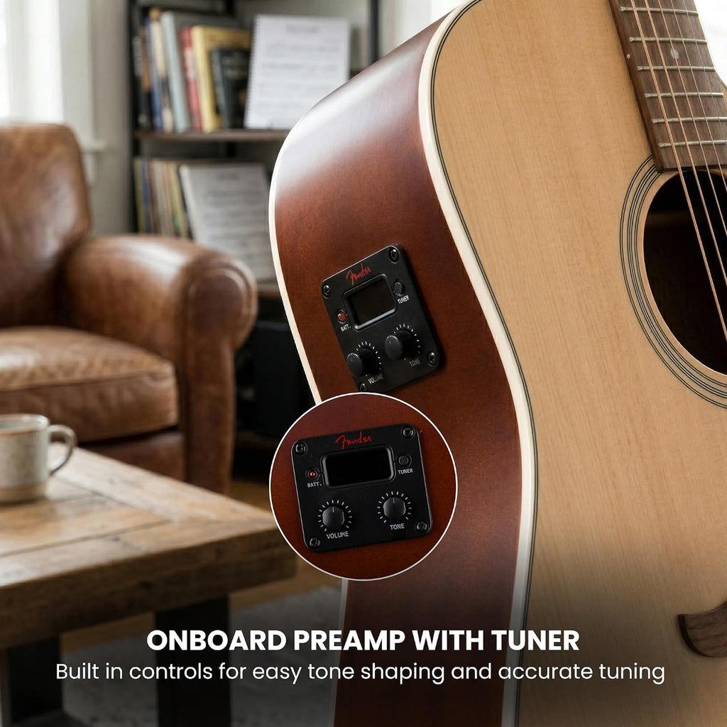 Natural Acoustic-Electric Guitar D2014