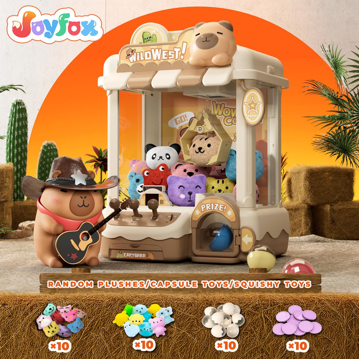 Claw Machine with Plush Toys and Capsules Z158