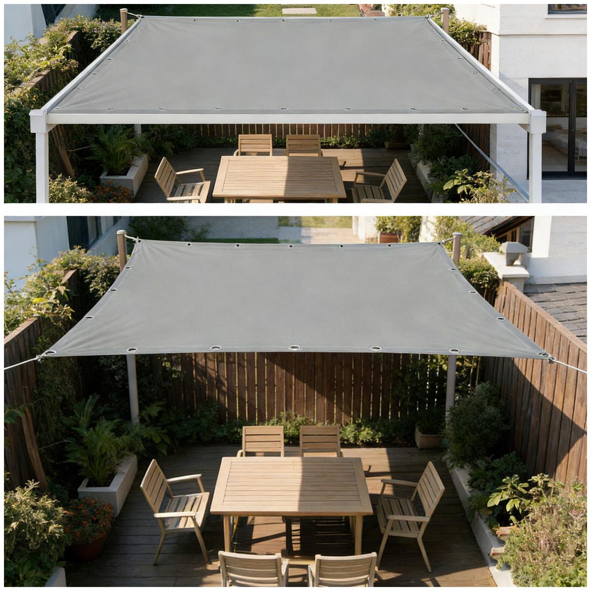 Light Gray 3.3′x3.3′ Waterproof UV Resistant Privacy Screen A971
