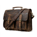 Retro Brown Laptop Messenger Bag Crossbody Travel Bag R9741