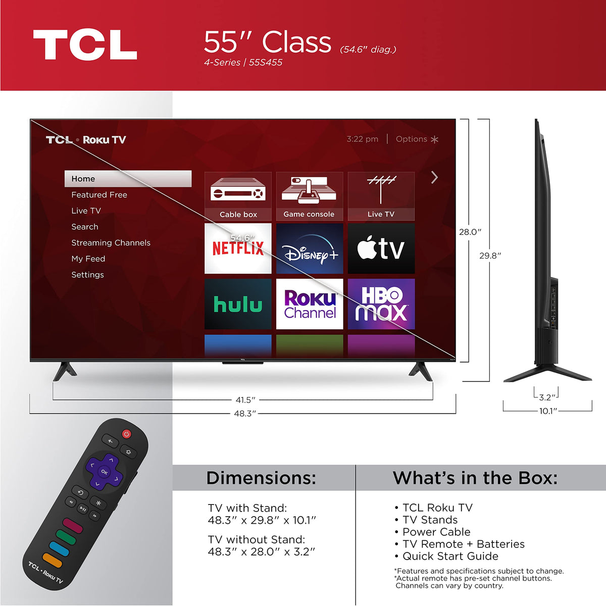 55" 4K UHD HDR Smart TV J640430