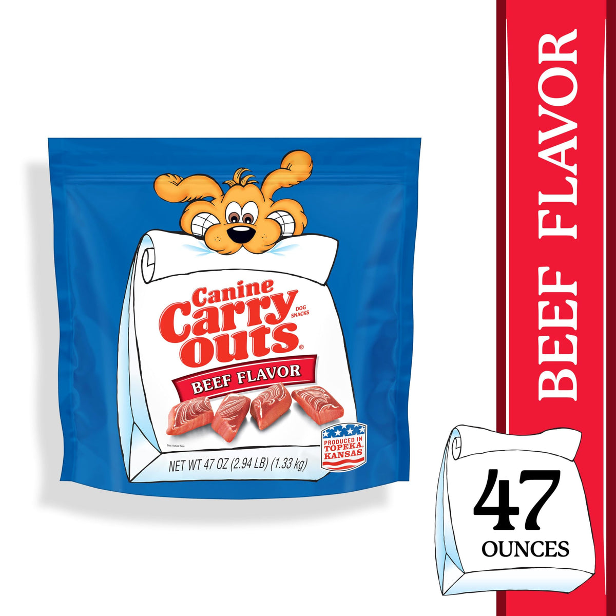 Beef Flavor Dog Treats 47 Ounce Bag V4691