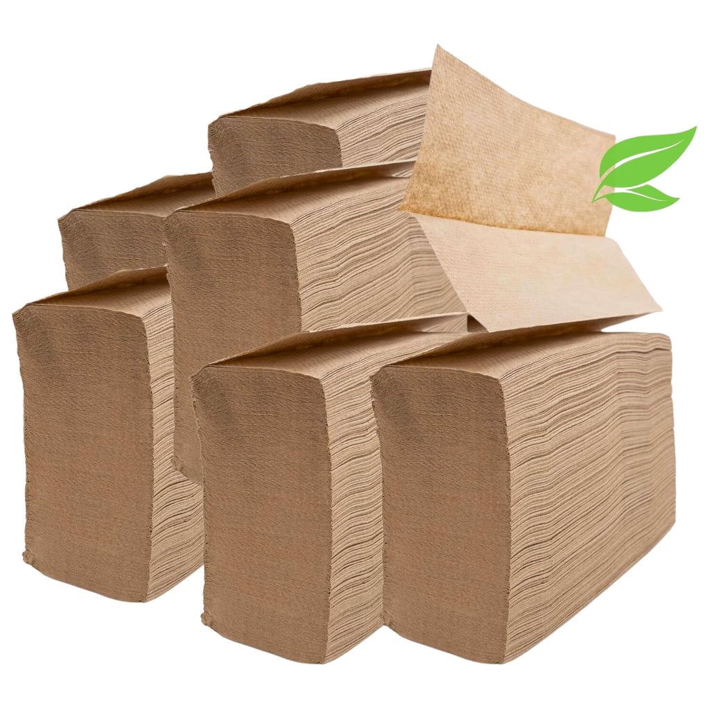Brown Organic Unbleached Z-Fold Paper Towels 1250ct V259065