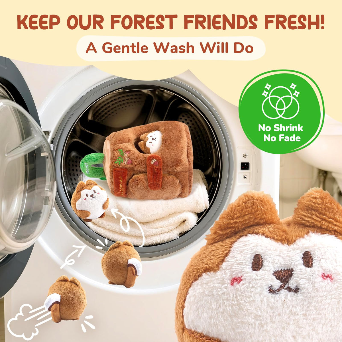 Soft Treehouse 5 Sensory Squirrels Rattle F616