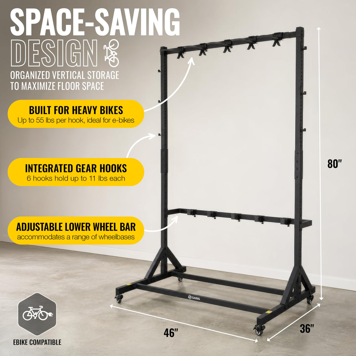 Freestanding 5-Bike Rack P628594