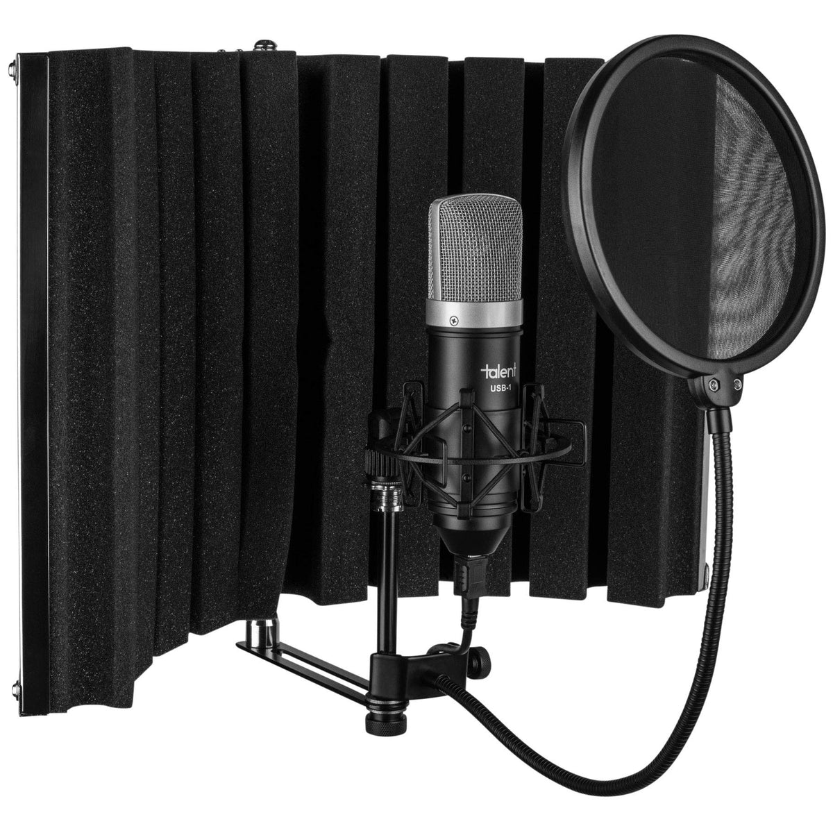 USB Condenser Microphone with Shock Mount and Pop Filter V5833