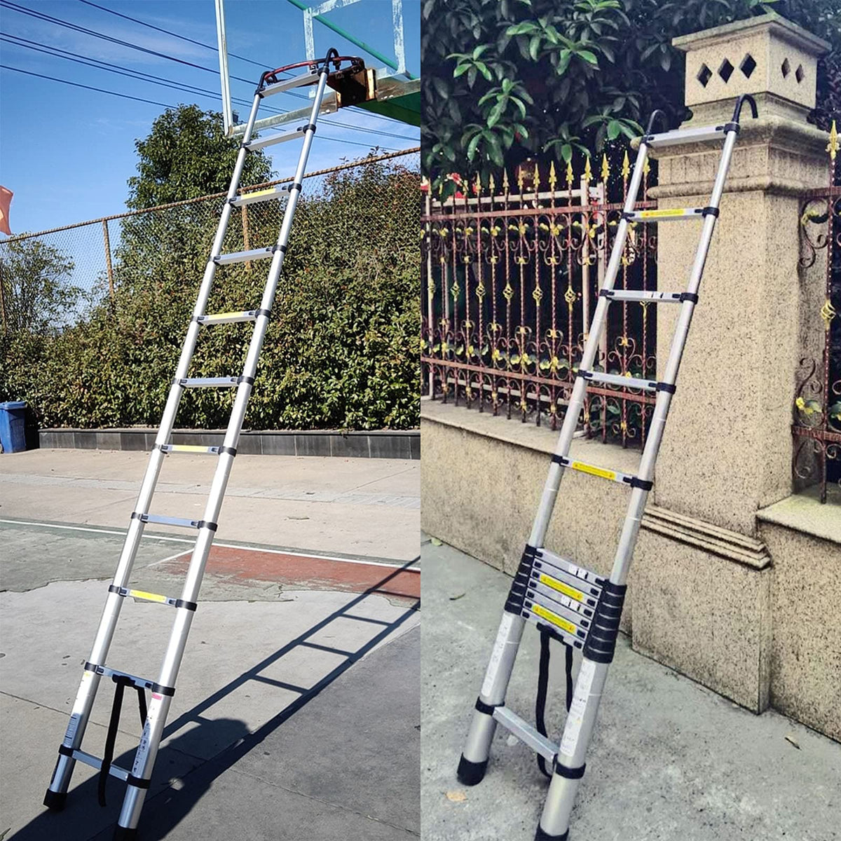 20.5FT Aluminum Telescoping Ladder 330lb Z8617