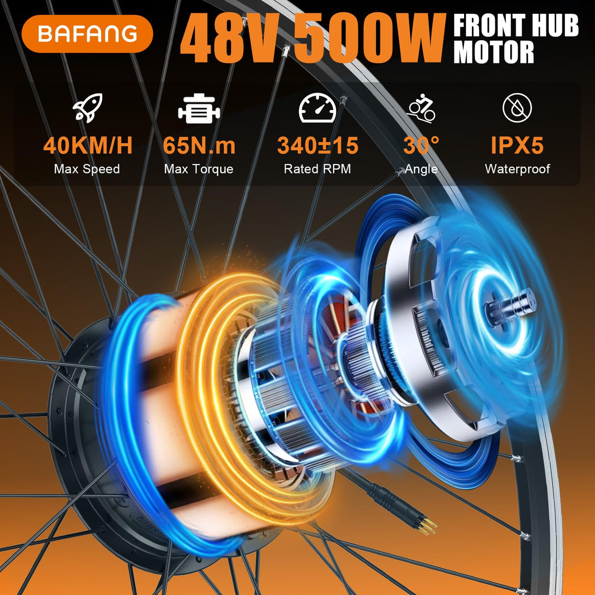 48V 500W Front Hub Motor Conversion Kit G12311