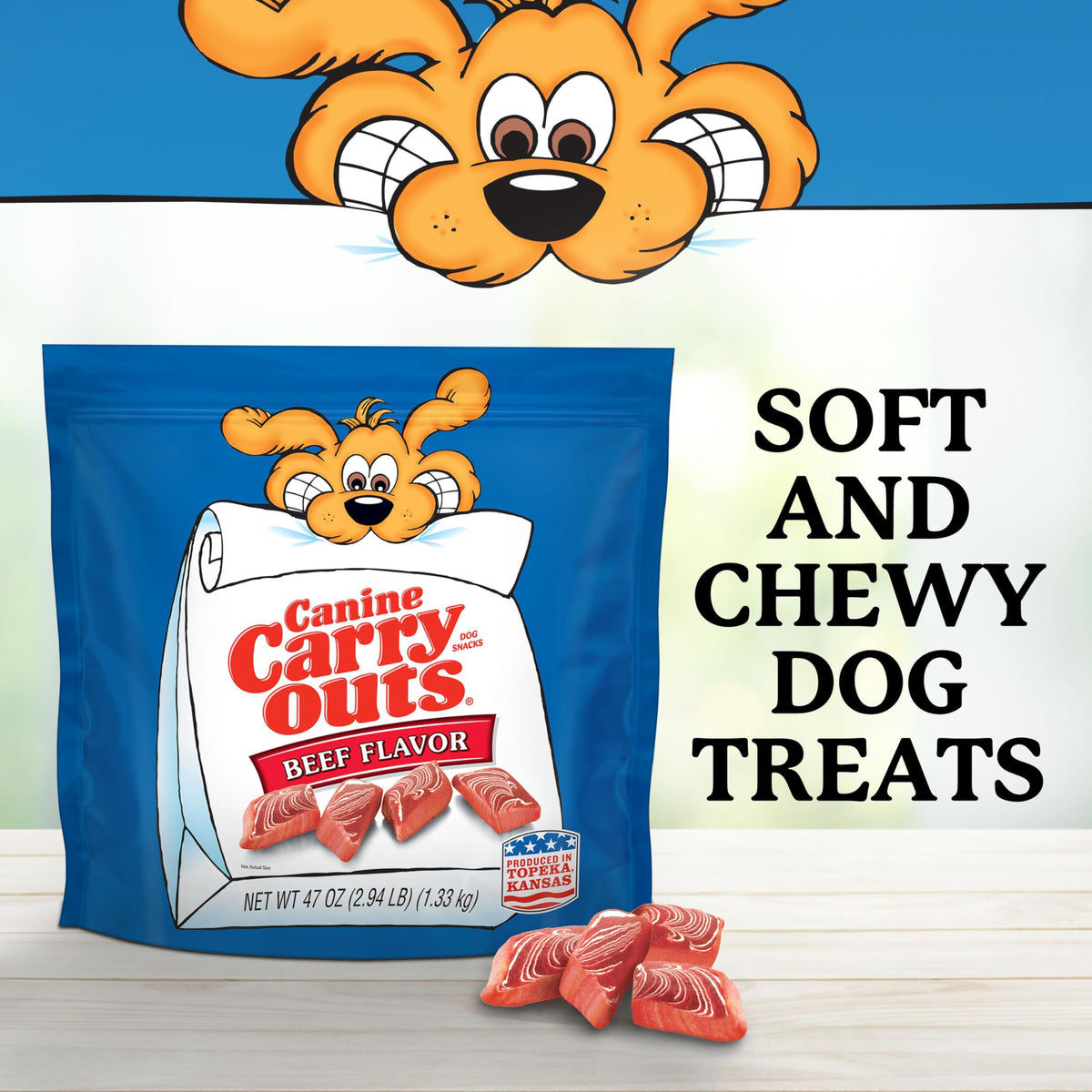 Beef Flavor Dog Treats 47 Ounce Bag V4691