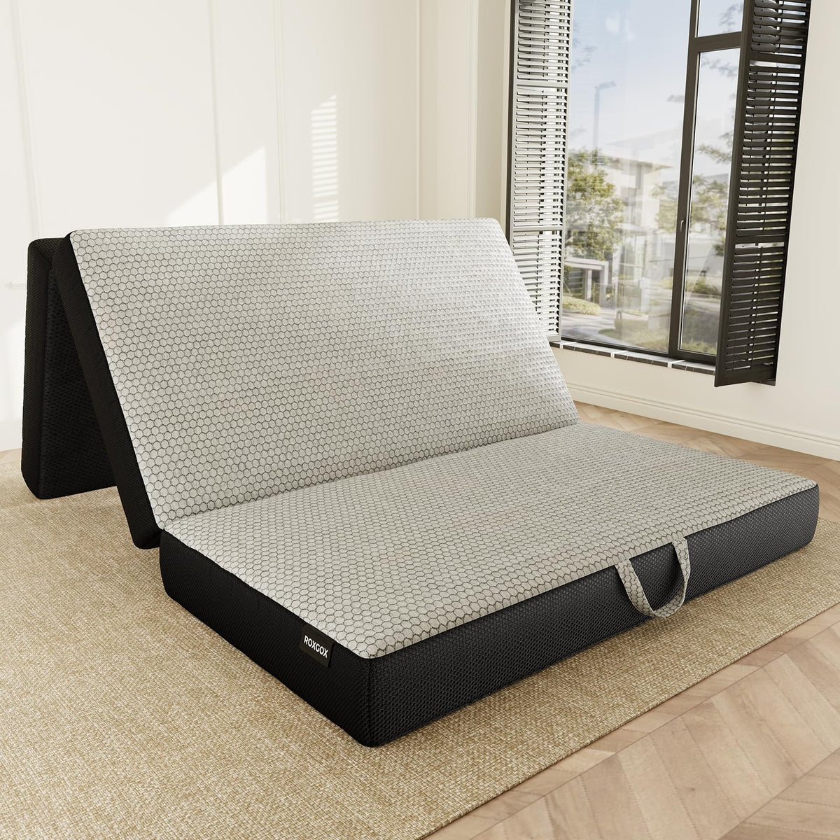 Memory Foam Trifold Mattress Full Size 6 Inch Grey C364462