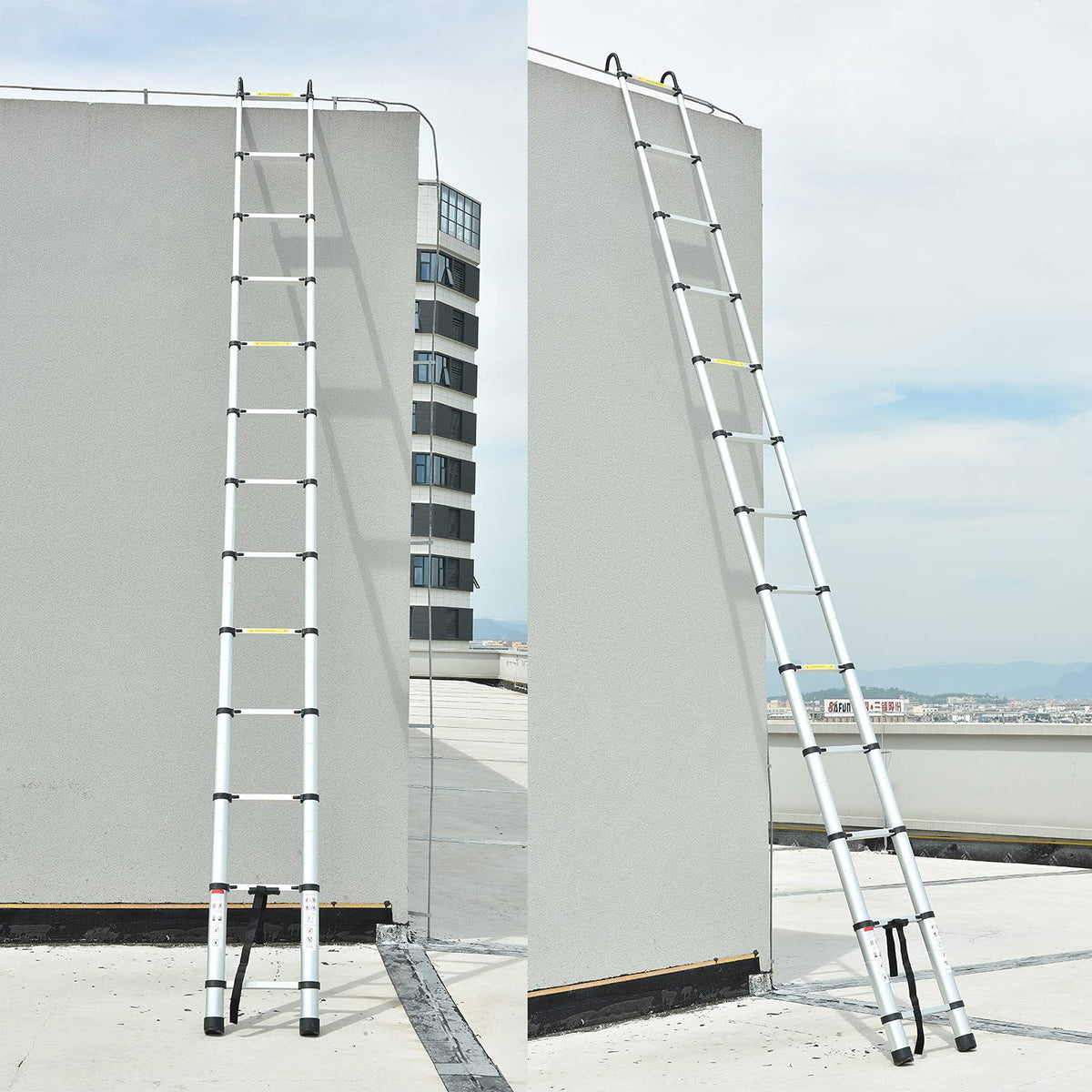 20.5FT Aluminum Telescoping Ladder 330lb Z8617