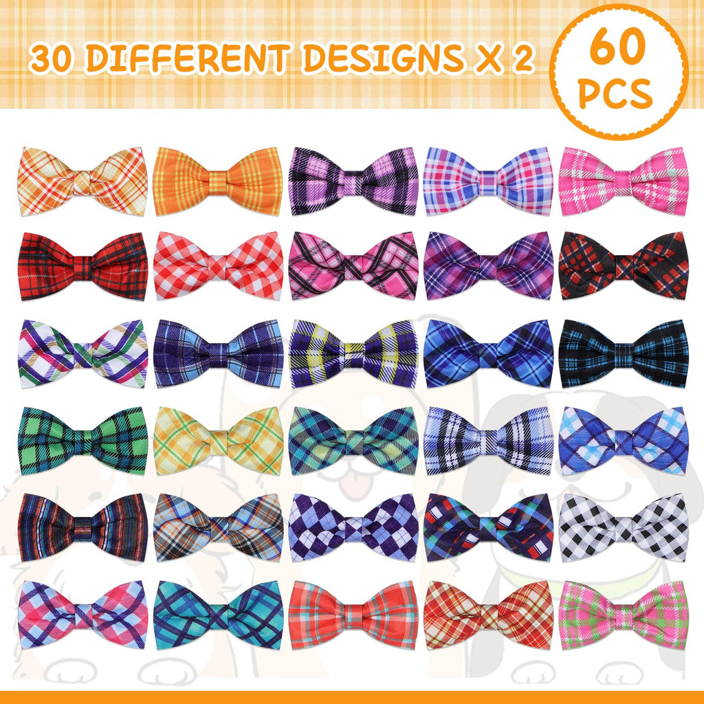 Plaid Dog Collar Bow Ties O58144
