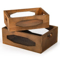 Set of 2 Wooden Nesting Countertop Baskets N640