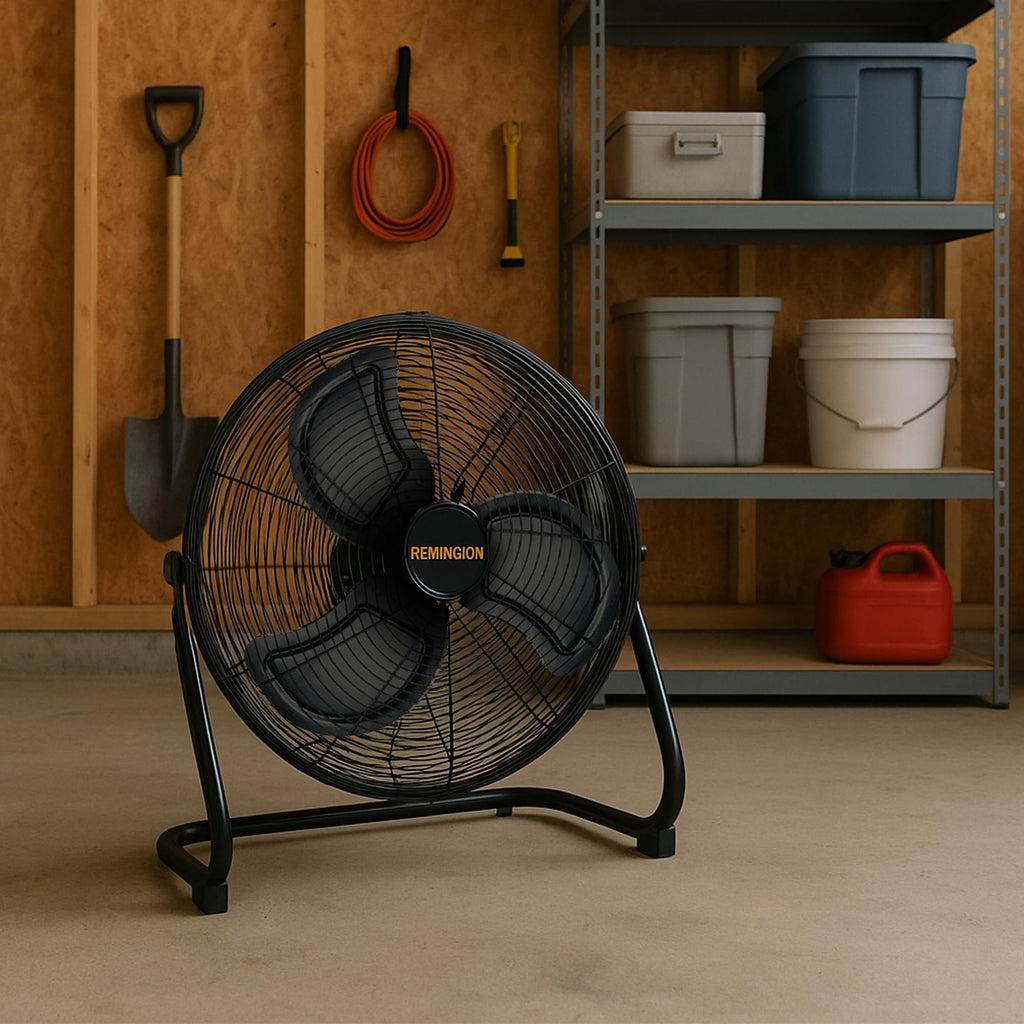 20 Inch 3 Speed Black Metal Floor Fan I3306