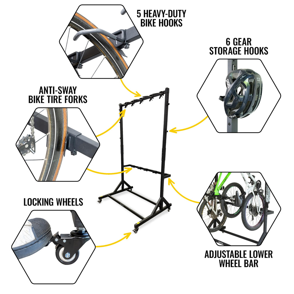 Freestanding 5-Bike Rack P628594