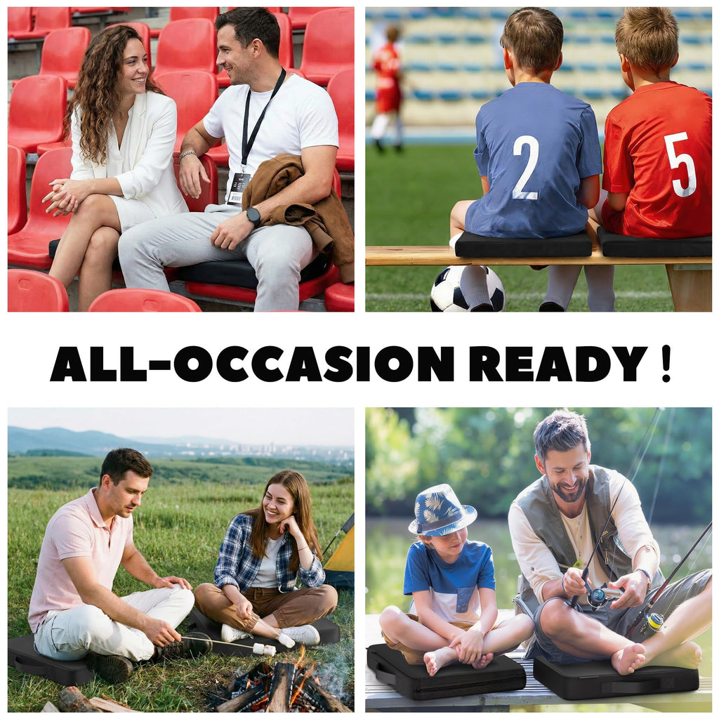 Portable Waterproof Oxford Stadium Seat Cushions 2-Pack Q23945