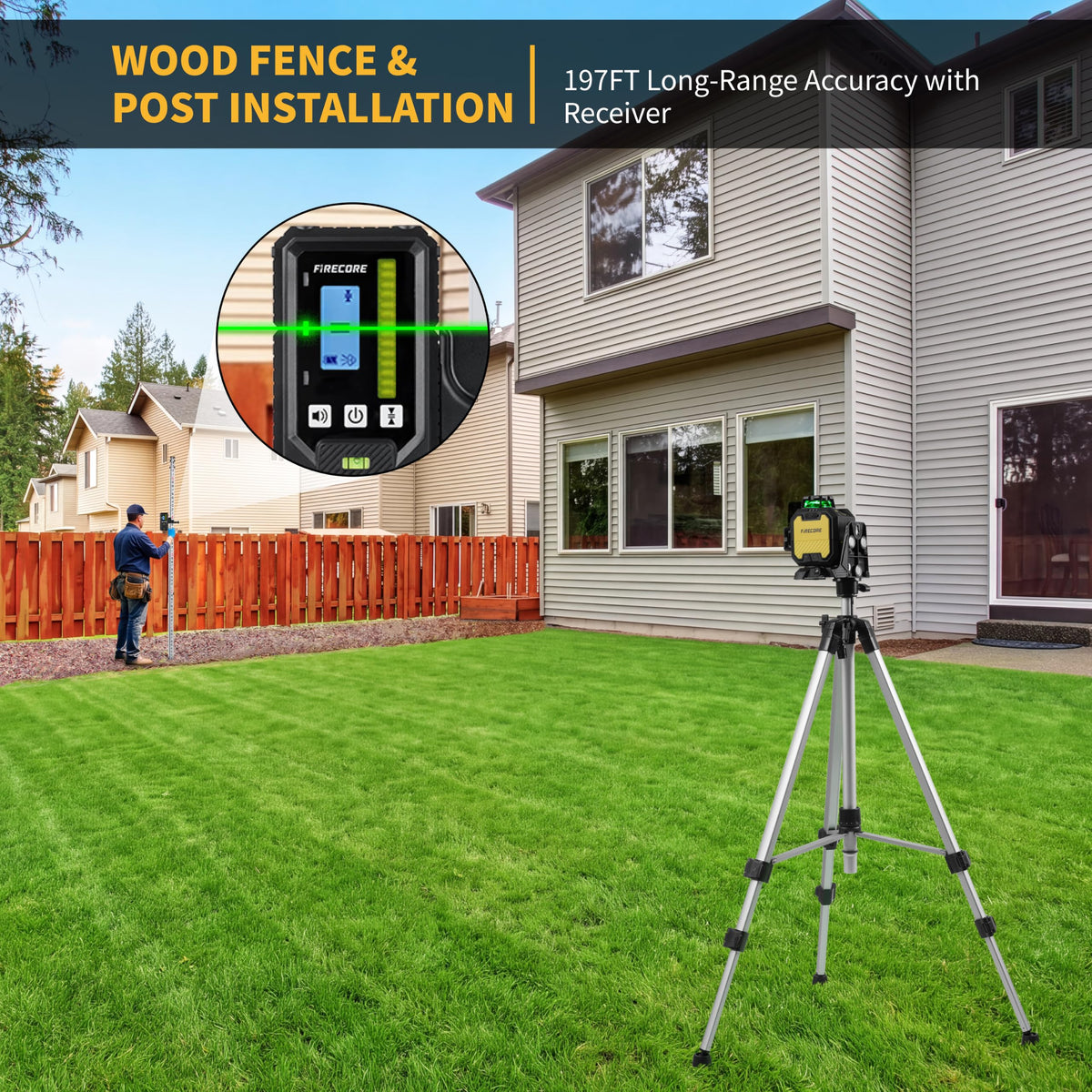 Self-Leveling Laser Level Kit with Receiver & Tripod A8610