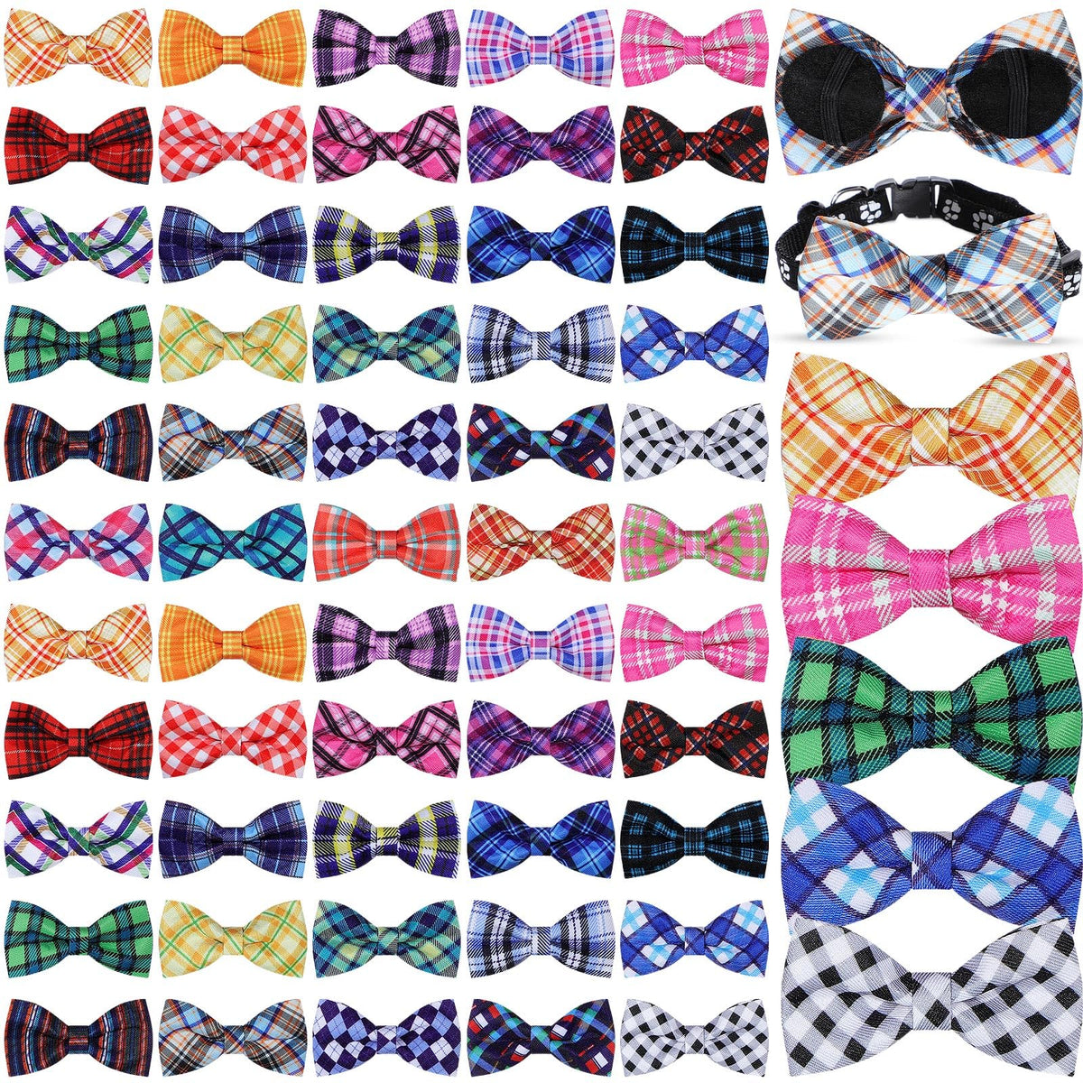 Plaid Dog Collar Bow Ties O58144